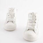 Butterfly Glitter Lace-Up High Top Trainers