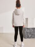 Grey Slogan Hoodie And Leggings Set