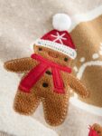 Neutral Gingerbread House Knitted Christmas Jumper