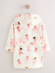 White/Pink Ballerina Fleece Dressing Gown