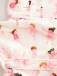 White/Pink Ballerina Fleece Dressing Gown
