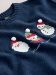Navy Blue Knitted Christmas Jumper