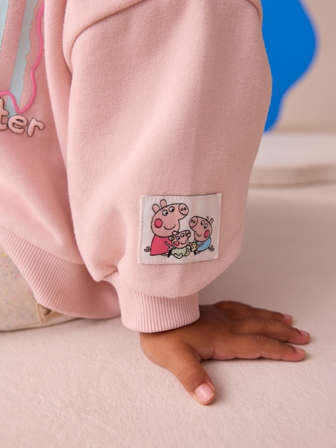 Pink Peppa Pig & Evie Pig Crew Neck Sweatshirt