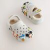Neutral Mickey Warm Lined Slippers Clogs