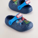 Navy Marvel Slipper Clogs