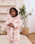 White/Pink Ballerina Fleece Dressing Gown