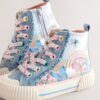 Denim Blue Rainbow Standard Fit (F) High Top