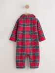 Red Tartan Matching Family Christmas baby Sleepsuit