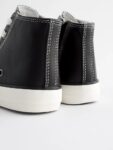 Black Standard Fit (F) High Top Trainers