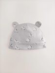 Grey/Neutral Zebra Beanie and Bib Baby Set 4 Piece