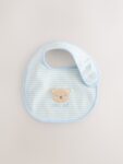 Blue Bear Baby Beanie and Bibs 4 Piece Set