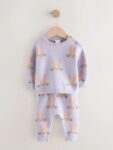 Purple Rabbit Baby Knitted Jumper and Leggings Set 2 Piece