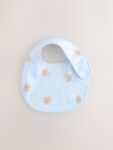 Blue Bear Baby Beanie and Bibs 4 Piece Set