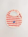Blue/Red Stripe Nautical Baby Bibs 3 Pack