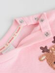 Red/Pink Reindeer Christmas Sweat and Joggers Baby Set