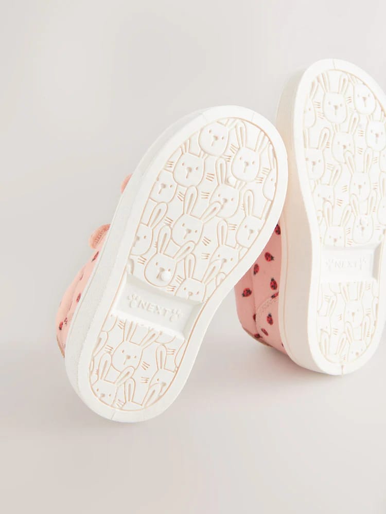 Pink Ladybird Standard Fit (F) Touch Fasten Strap Machine Washable
