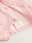 Butterfly Embroidered Pink Knitted Baby Cardigan