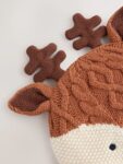 Natural Reindeer Baby Christmas Knitted Hat