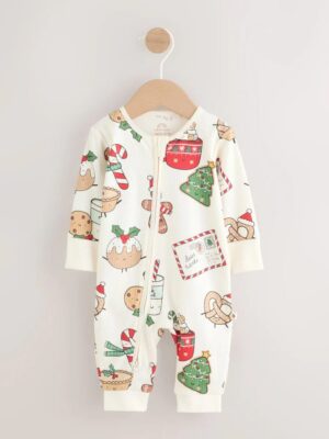 Multi Baby Christmas Character Sleepsuit