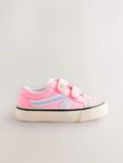 Pink Wide Fit (G) Touch Fastening Trainers