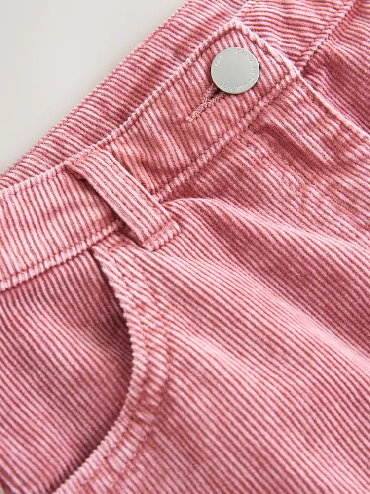 Pink Frill Hem Corduroy Skirt