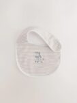Grey/Neutral Zebra Beanie and Bib Baby Set 4 Piece