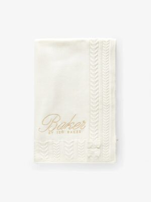 Baker by Ted Baker Cable Knit Fleece Blanket