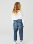 Mid Blue Denim Mom 100% Cotton Jeans