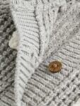 Grey Crochet Flowers Baby Knitted Cardigan
