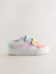 Multi Colourblock Wide Fit (G) Touch Fastening Trainers
