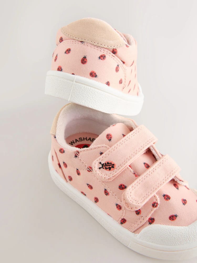 Pink Ladybird Standard Fit (F) Touch Fasten Strap Machine Washable