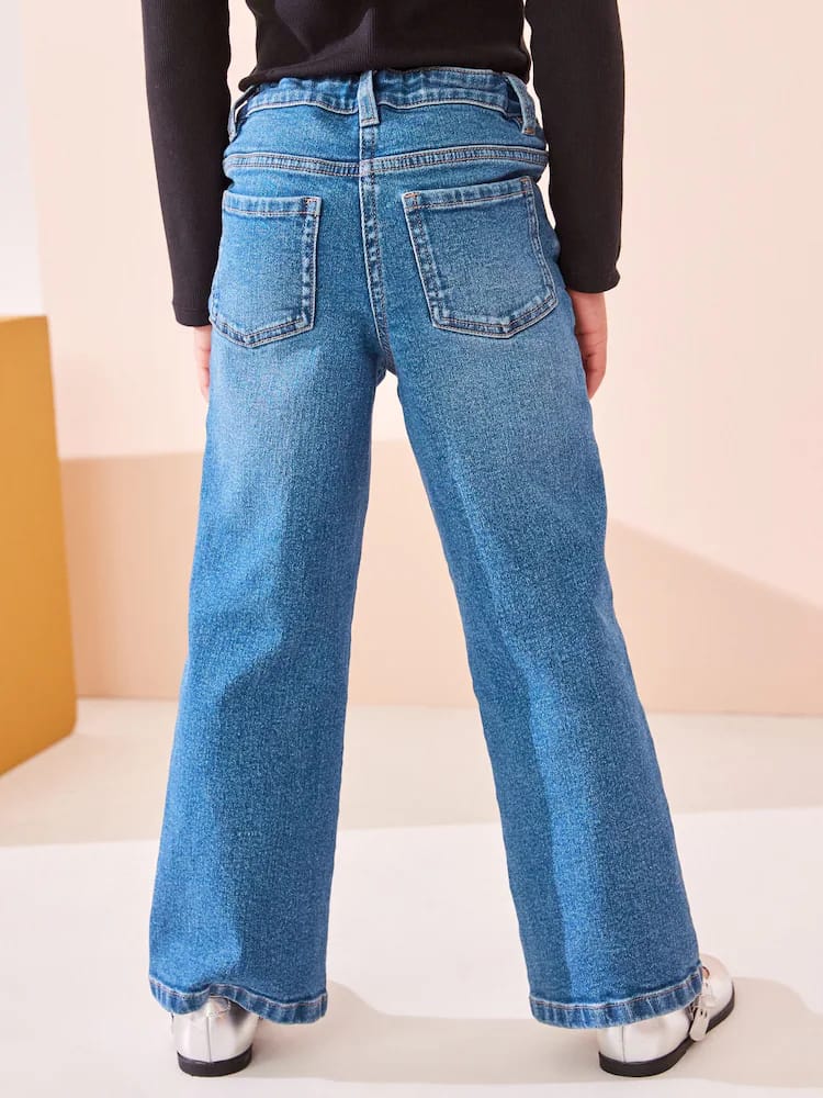 Mid Blue Denim Flare Jeans