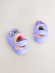 Purple Faux Fur Lined Clog Slippers