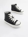 Black Standard Fit (F) High Top Trainers