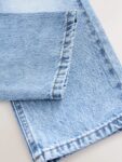 Mid Blue Denim Straight Leg Jeans