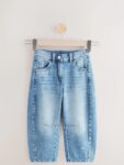 Mid Blue Denim Volume Barrel Jeans
