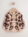 Brown Leopard Baby Knitted Cardigan