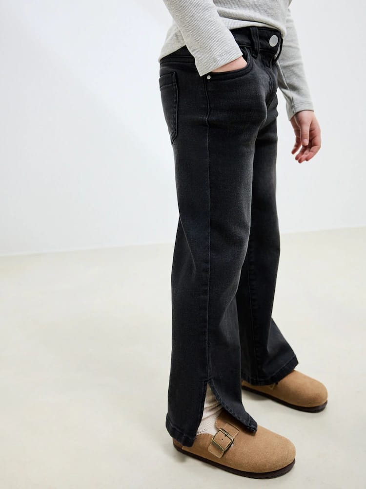 Charcoal Grey Flare Jeans