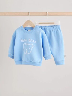 Blue Bear Sweatshirt and Joggers Set