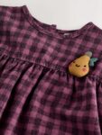 Purple Check Character Cotton Dress