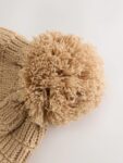 Baby Knitted Trapper Hat With Pom