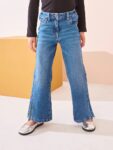Mid Blue Denim Flare Jeans