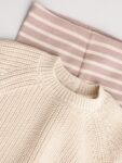 Neutral Stripe Baby Knitted Jumper and Leggings Set