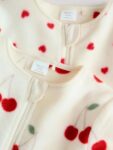 Red 2 Pack Micro Fleece Two Way Zip Baby Sleepsuits