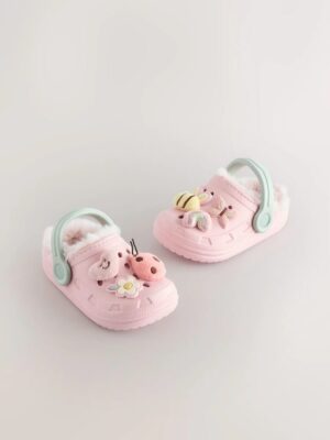 Multi Faux Fur Lined Clog Slippers