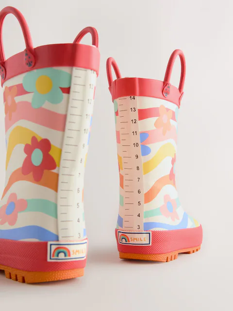 Multi Rainbow Handle Wellies