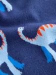 Blue Dinosaur Knitted Crew Neck Jumper