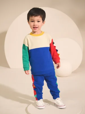 Multi Dino Spikes Long Sleeve Soft Touch T-Shirt and Joggers Set