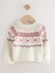 Ecru Christmas Fairisle Jumper