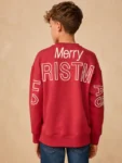 Red Sequin Santa Christmas Crew Sweatshirt